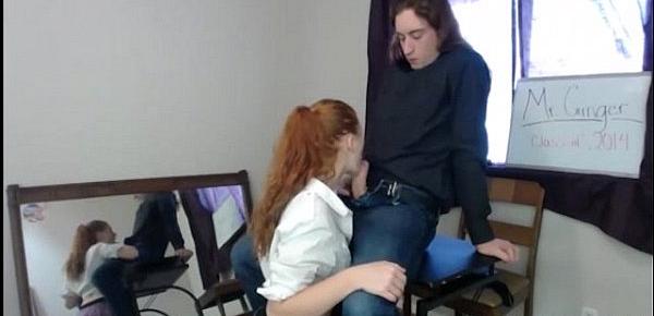  Redhead Student In Miniskirt Fucks Her Teacher (Roleplay)